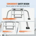 thumbnail image 3 of Steel Ladder Roof Hook and Stabilizer Kit - Includes Adjustable Standoff Arms, Wall Extension & Anti-Slip Rubber Feet, 3 of 10