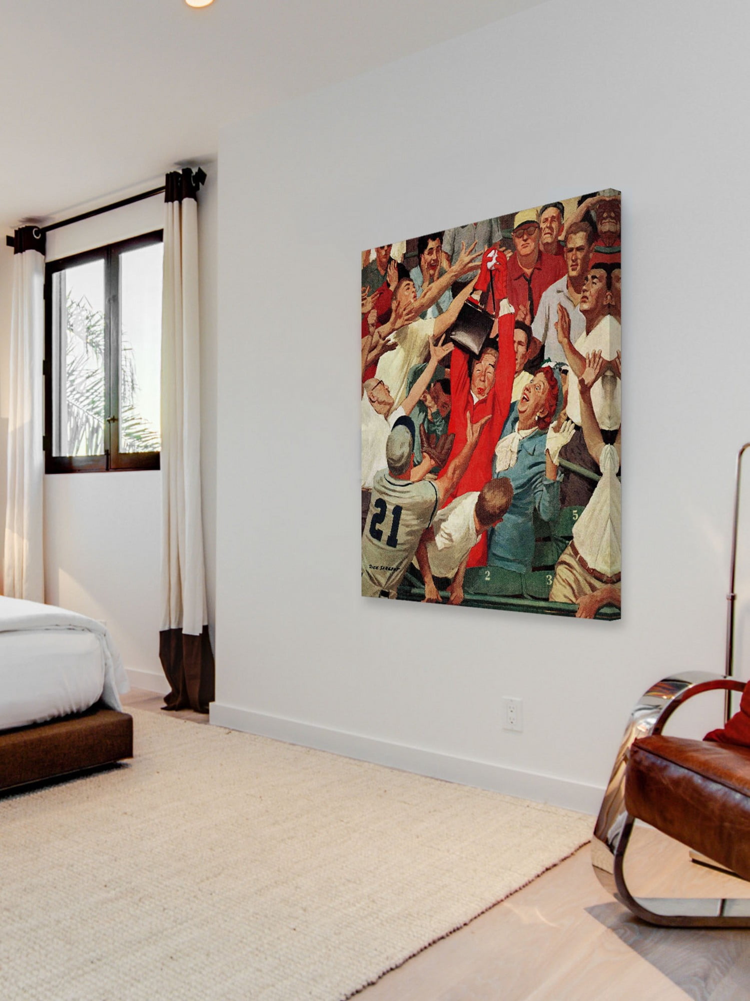 Marmont Hill Grandma Catches Fly-ball by Richard Sargent Painting Print on Canvas