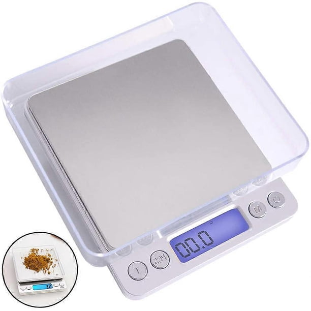 Digital kitchen scale, letter scale, household scale, fine scale with tare function 3kg x 0.1g with LCD display