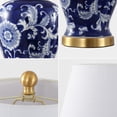 thumbnail image 3 of JONATHAN Y Penelope 22" French Country Cottage Ceramic/Iron Chinoiserie Ginger Jar LED Table Lamp, Navy/White, JYL3005D, 3 of 7