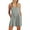 Gray, variant on Women Sleeveless Casual Jumpsuits Wide Leg Short Overalls Loose Adjustable Bib Rompers with Pockets