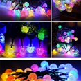 thumbnail image 3 of Guirnalda de luces solares para exteriores, 9,5 m, 50 bolas de cristal LED, 8 modos, luces de hadas solares impermeables, decoración para Navidad, jardín, patio, boda (multicolor, 50 LED) esquí esquí Gafas de esquí, 3 of 5