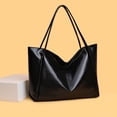 thumbnail image 4 of Faraee Oversized Tote Bag Women Leather Weekenders Shoulder Handbag Zipper Top Handle Purse Satchel for Work Travel College Black, 4 of 7