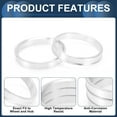thumbnail image 5 of Unique Bargains Car Wheel Hub Centric Rings Wheels Center Shaft Shock Absorbing Hubrings Aluminum Alloy Silver Tone Durable OD 65.1mm to ID 58.6mm, 5 of 7