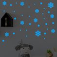 thumbnail image 4 of tredstone Christmas Snowflake Fluorescent Wall Sticker Removable PVC Bedroom Luminous Wall Decal - Blue, 4 of 7