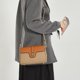 thumbnail image 4 of Nuevo bolso de cuero para mujer, color contrastante, sencillo, a juego, pequeño bolso cuadrado, bolso de piel de vaca con capa para la cabeza, bolso bandolera de un solo hombro, 4 of 5