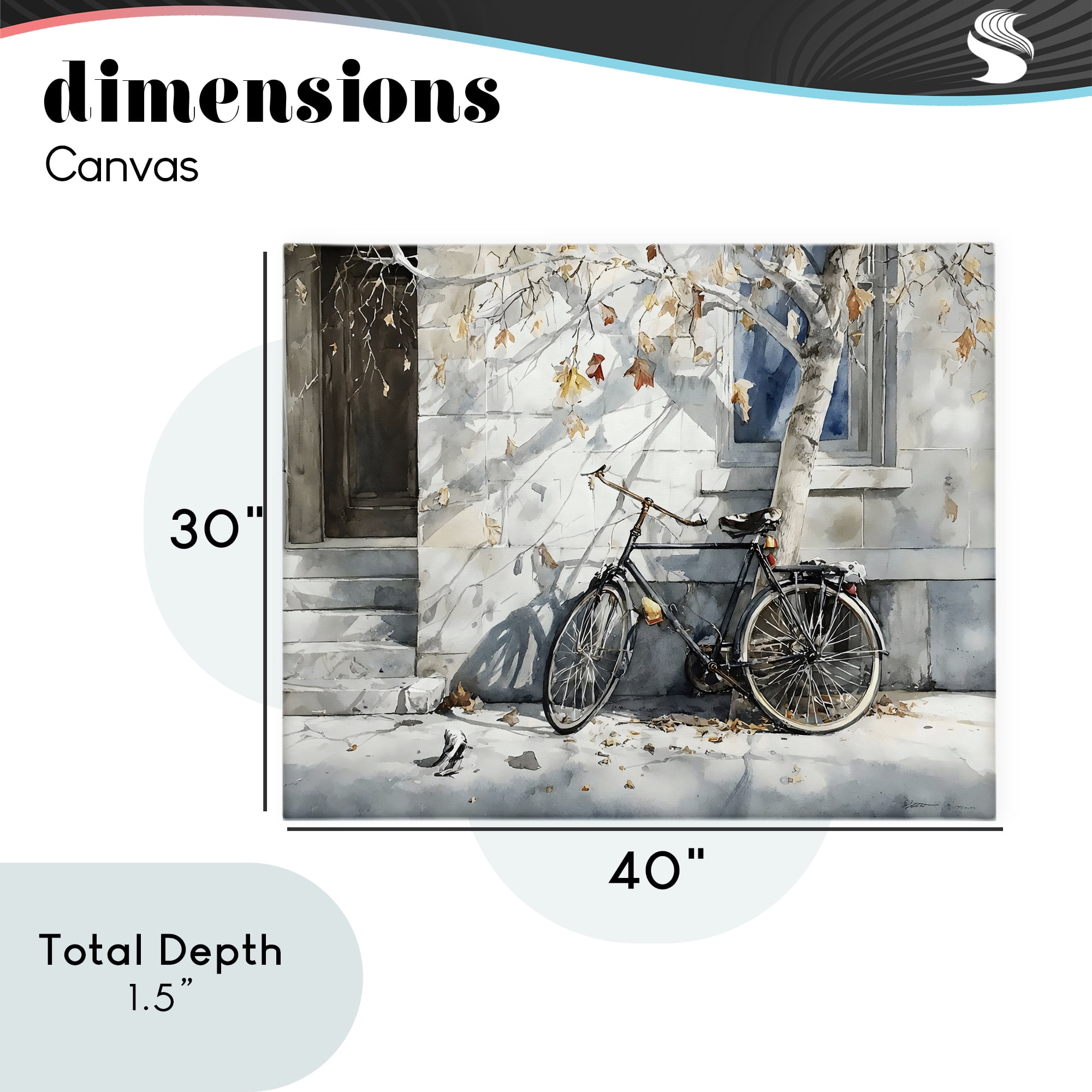 Stupell Industries Autumn Ride on Quiet Street Canvas Wall Art, design by Franklyn Gregory