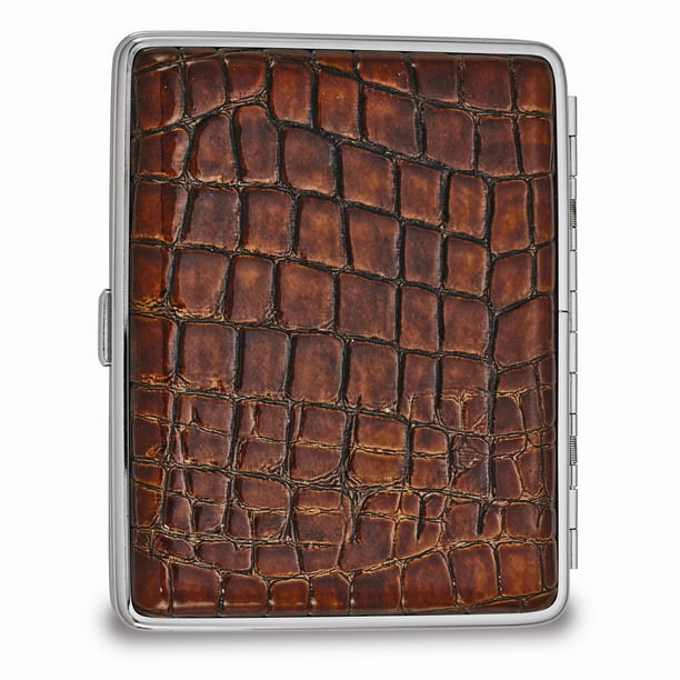 Faux Croco Covered (Holds 20-100mm) Cigarette/Card Case - Walmart 