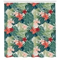 thumbnail image 3 of Ambesonne Leaf Shower Curtain, Nature Crepe Ginger Flower, 69"Wx75"L, Dark Green Green, 3 of 3