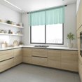 thumbnail image 6 of Linen Mint Green Sheer Curtains Valances for Windows Modern Minimalist Pure Solid Color Chiffon Kitchen Valances for Cafe, Rod Pocket Voile Window Treatments Curtains for Living Room Bedroom, 60"x18", 6 of 9