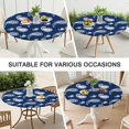 thumbnail image 7 of Bohemian Print Round Table Cover with Elastic Hem, Floral Design 56 Inch Cloth for Dining and Events, 7 of 7