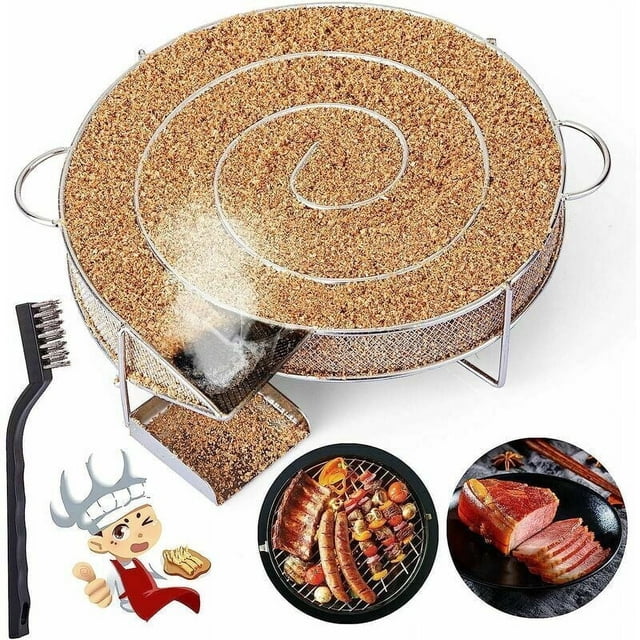 Generador de humo frío para ahumador de carne y pescado con cepillo de limpieza para barbacoa