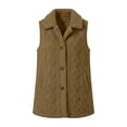 thumbnail image 7 of Perfectbot Women Fleece Sherpa Vest, Lapel Collar Button Down Fall Winter Thermal Waistcoat Layering Outerwear, 7 of 7