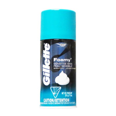Gillette Shave Foam- Foamy Sensitive Skin (311g) - Walmart.ca