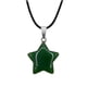 thumbnail image 3 of Collar de piedra natural con forma de estrella para mujer, cadena de clavícula de cuerda de cuero con temperamento femenino, color ámbar, código de producto 57882 Punto negro, 3 of 5