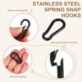 thumbnail image 3 of Uxcell 4Pcs Flag Pole Ring Replacement Clips, M4 Stainless Steel Spring Snap Hooks Heavy Duty Metal Snap Clips for Flag with Grommet, Hammock Swing Outdoor Travel Camping, Black, 3 of 6