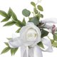 thumbnail image 3 of Silla Trasera con Cintas Pew Floral BLESIY para Boda Cumpleaños Iglesia Fiesta Decoración Blanco pasillo rosa, 3 of 3