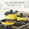 thumbnail image 5 of Carote Nonstick Cookware Sets, 8 Pcs Non Stick Pots and Pans Set, Induction Cookware, Yellow, 5 of 10