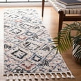 thumbnail image 2 of SAFAVIEH Morocco Ava Geometric Polyester Runner Rug, Ivory/Multi, 2' x 5', 2 of 7