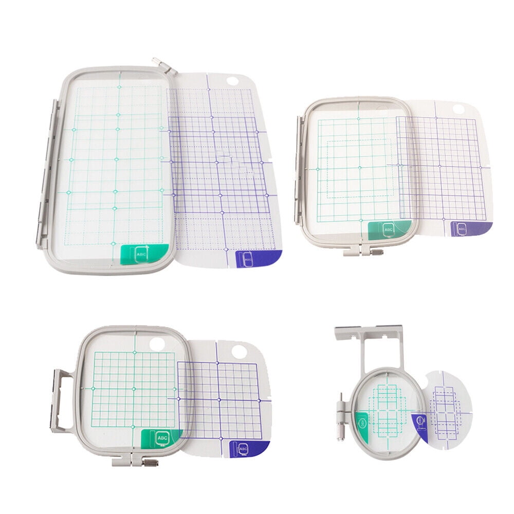 Wuzstar Set of 4 Embroidery Hoops Replace for Brother PE700 PE770 PE700II PE780D PE800 Sewing Machine Embroidery Machine Hoops Set