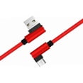 thumbnail image 3 of Short 25cm double elbow cable for Android Apple TYPE-C braided fabric charging cable 90 degree elbow USB bend F3T1, 3 of 6