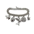 thumbnail image 4 of Women Silver Metal Bracelet Cat Elephant Pharaoh Charms Egyptian, 4 of 11