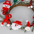 thumbnail image 5 of Christmas Wreath with Bell, Holiday Indoor Outdoor Decorative Garland Window Door Hanging Party Favor, 5 of 6