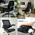 thumbnail image 2 of Xoenoiee Black Cat Print 3 PCS Office Chair Cover Set, Stretch Computer Chair Cover with Armrest Covers, Universal High Back Chair Slipcover, Large, 2 of 6