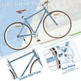 thumbnail image 4 of Hybrid Bike 700C for Men and Women, Single Speed Road Bike for Adults, City Bicycle with Disc Brake, 85% Pre-assembled, Light Blue, 4 of 5