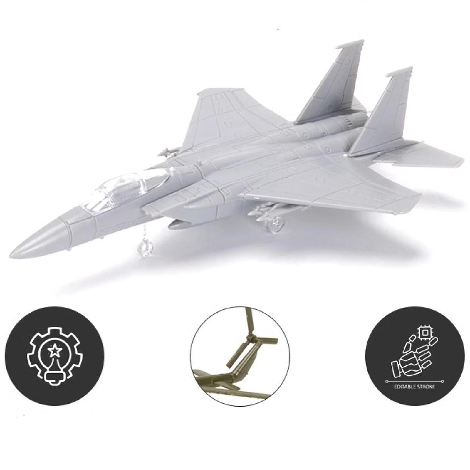 guohui 8 Pieces Airplane Toy Model 1:144 Scale Model Airplane Aviation Collectibles B