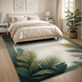 thumbnail image 3 of ODIKA 8'x10' Washable Area Rug Durable, Non-Slip Palm Leaf Botanical Tropical With Symmetrical Foliage Border for Living Room, Under Sectional, Family, 3 of 7