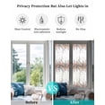 thumbnail image 4 of Window Privacy Film Brown Fall Leaves Stained Glass Window Film Decorative Sun Block Window Cover Country Fruit Farmhouse Plants Window Clings Static Adhesive Sticker for Bathroom 29.5"x118", 4 of 7