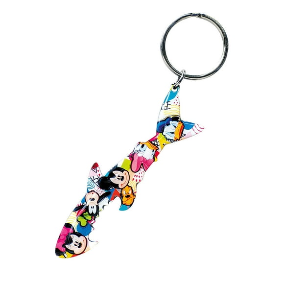 Metal Key Chain - Disney - Mickey & Gang Shark Friends Bottle Opener 24838