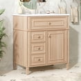 thumbnail image 2 of "30'' Bathroom Vanity with Sink, Solid Wood & MDF Cabinet, Flip-Out Drawer, 2 Soft-Close Drawers, 1 Soft-Close Door, Elegant Wood Handles", 2 of 14