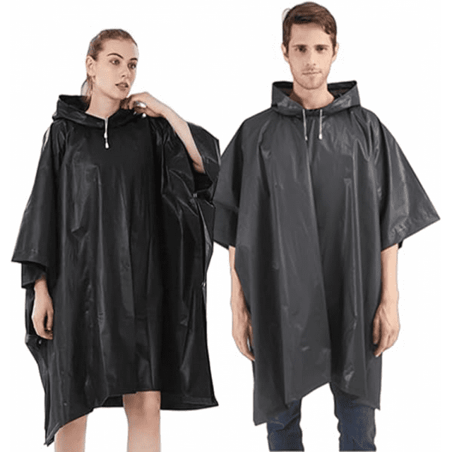 Lot de 2 Ponchos de Pluie Réutilisables en EVA Transparent pour Adultes Unisexes - Imperméables et Polyvalents pour Tous