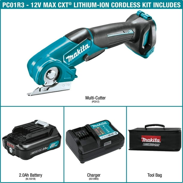 Makita PC01R3 12V Max CXT Lithium Ion Cordless Multi Cutter Tool