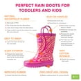 thumbnail image 2 of Oaki Kids Rubber Rain Boots with Easy-On Handles for Boys Girls Toddlers, 2 of 3