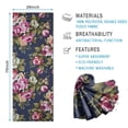 thumbnail image 2 of Pioneer Flower Floral Print Pattern Hot Yoga Mat Towel Non Slip for Hot Yoga - Quick-Drying Yoga Mat Cover with 4 Corner Pockets with Travel Bag - Hot Yoga Towel Non Slip 74"x26", 2 of 6
