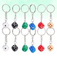 thumbnail image 3 of 12pcs Resin Dice Keychains Fathers Day Key Holder Gift Pendant Creative Key Rings Ornaments, 3 of 8