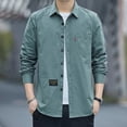 thumbnail image 3 of WucYqi 100% cotton men's long-sleeved woven shirt with embroidery for young men's wear Cargo shirt, 3 of 5