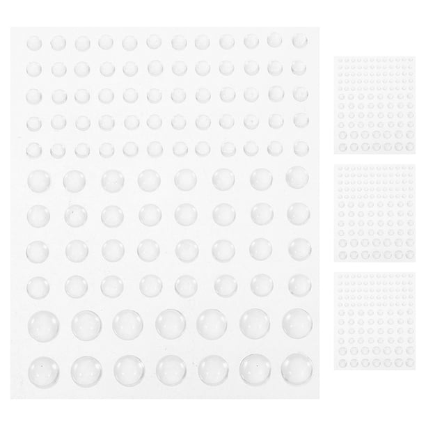 4 hojas de pegatinas transparentes de gotas de agua para decorar álbumes de recortes, tarjetas y mucho más.