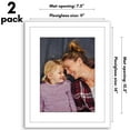 thumbnail image 4 of Americanflat 11x14 Picture Frame with Polished Plexiglass with 8x10 Mat 2 Pack Display Photo Galleria - White, 4 of 8