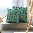 thumbnail image 6 of LALILO Throw Pillow Covers Mosaic Geometric Sketch Green Blue And Cushion Cover 18" x 18", 2 Pack, 6 of 6