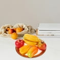 thumbnail image 2 of CIMAXIC Plateau de Fruits en Plastique Réutilisable pour Anniversaire avec Bordure Dorée Plateau de Collations Rond Plat de Service Vintage pour Fête d'Anniversaire Réception Réunions à Domicile, 11.02"X11.02"X0.59 Pouces, 2 of 4
