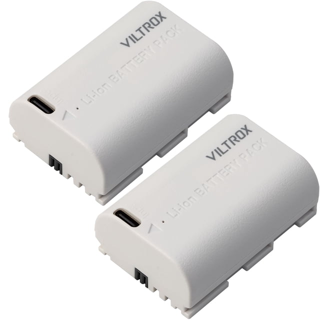 Batería de cámara VILTROX TLP-E6, paquete de 2, 2400 mAh, para Canon EOS