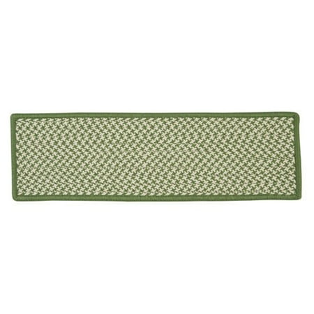 Outdoor Houndstooth Tweed - Leaf Green Stair Tread (set 13)