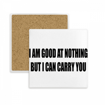 

Joking Self Description Square Coaster Cup Mat Mug Subplate Holder Insulation Stone