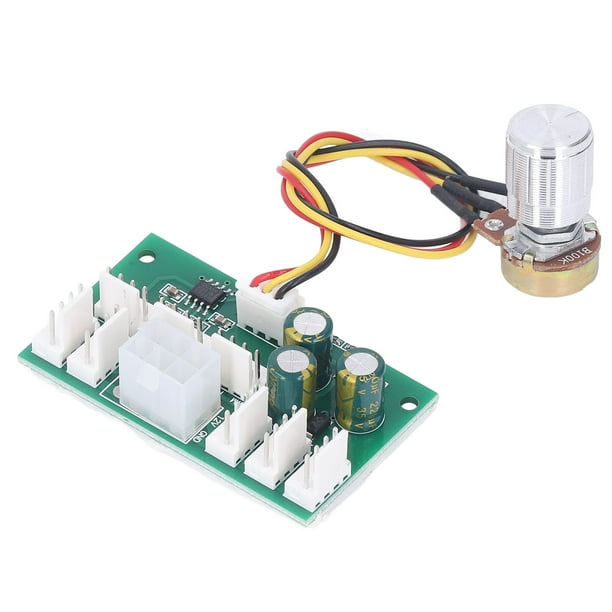 Fan 8 Way Splitter, Potentiometer Cooling Fan Hub 4 Pin For PC Chassis