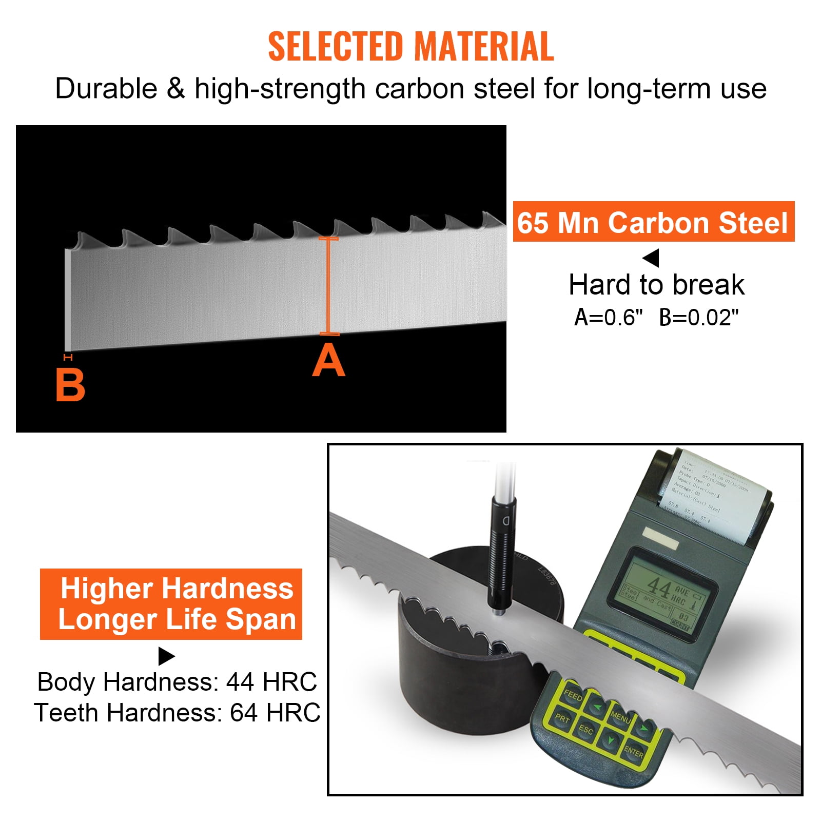 BENTISM Band Bone Saw Machine Blade for Cutting Meat Bone 79.5"x0.63"x0.02" Carbon Steel 5 PCS