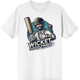 thumbnail image 3 of Cricket Sports Wicket Good Time Adult White Crew Neck Short Sleeve Tee-Medium, 3 of 4
